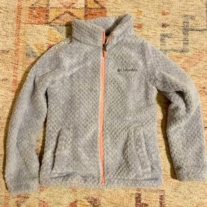 Girls Columbia fuzzy fleece jacket size S